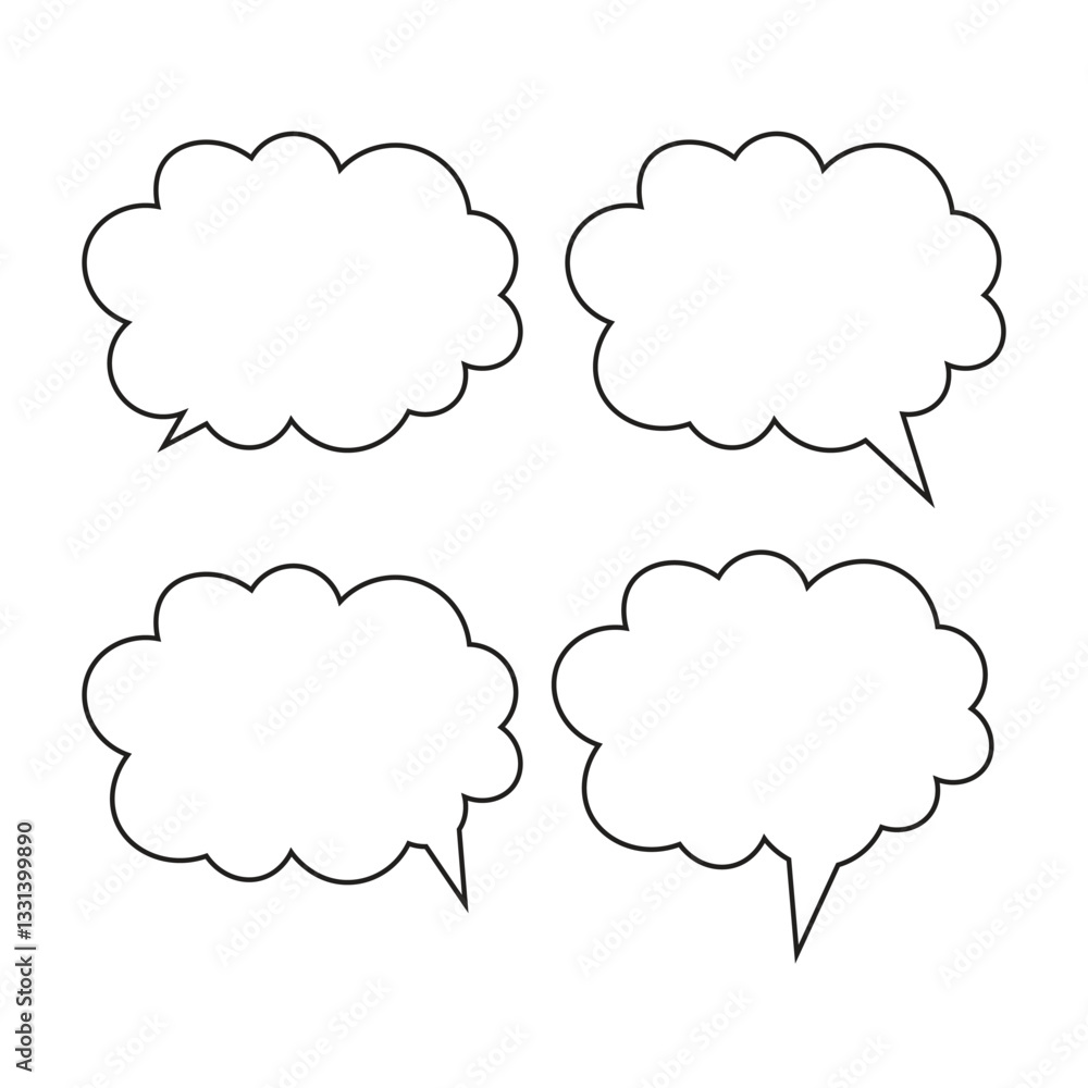 Speech bubble cloud illustration Speech bubble cloud illustration