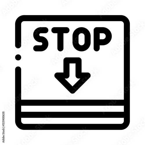 Stop sign line icon