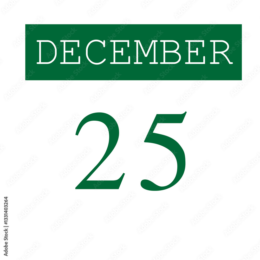 25 December - Daily date calender 25 December - Daily date calender