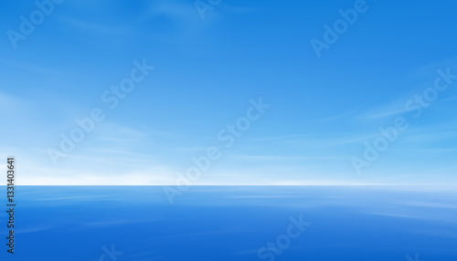 Sky Blue,Cloud Background,Summer clear sky over sea beach,Vector cartoon horizon beautiful white bright sunlight in Spring.Banner seascape abstract cloud line before sunset in winter,Nature background