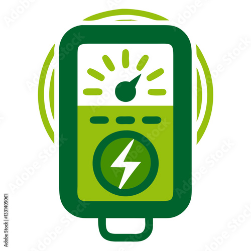 Green Digital Multimeter with Energy Indicator Light for Electrical Measurements
