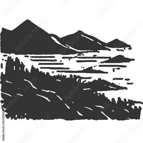 No Man’s Land Vintage Illustration Vector