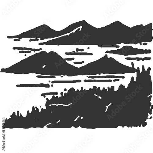 No Man’s Land Vintage Illustration Vector