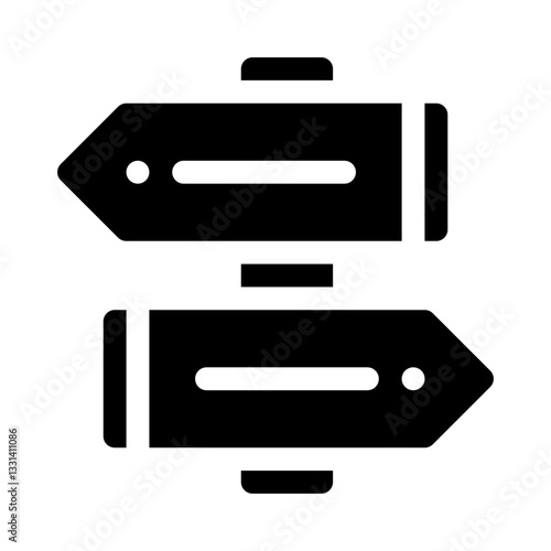 Road sign glyph icon