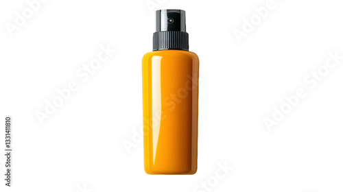 Radiant Yellow Spray Bottle: A Symphony of Health, Beauty, and Wellness in a Sleek, Isolated Design, Perfect for Cosmetic and Hygiene Products