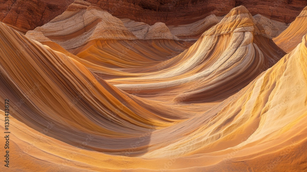 Obraz premium Breathtaking Dance of Nature's Artistry in Vibrant Layers of Sandstone