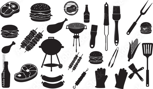 BBQ Food Silhouettes