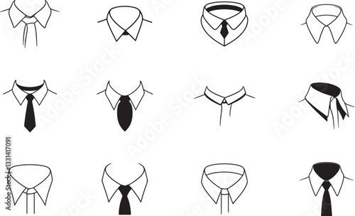 Collar Silhouette on White
