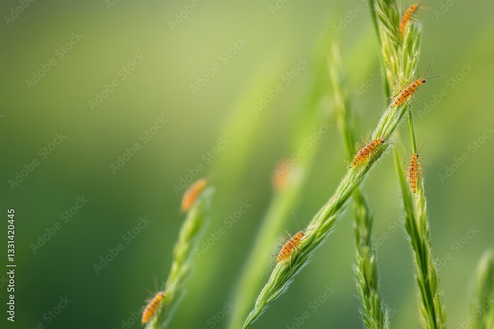 Insects crawling on grass macro shot natural habitat close-up image vibrant green environment nature photography intricate details of tiny creatures Insects crawling on grass macro shot natural habitat close-up image vibrant green environment nature photography intricate details of tiny creatures
