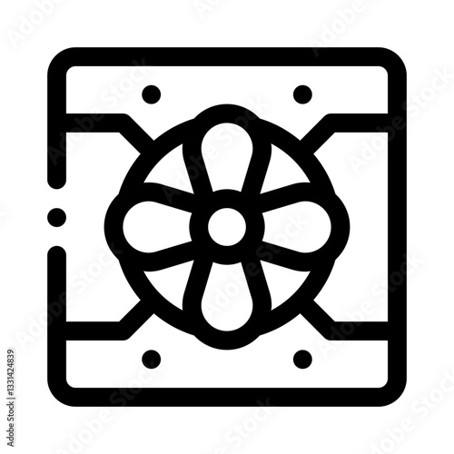 Exhaust fan line icon