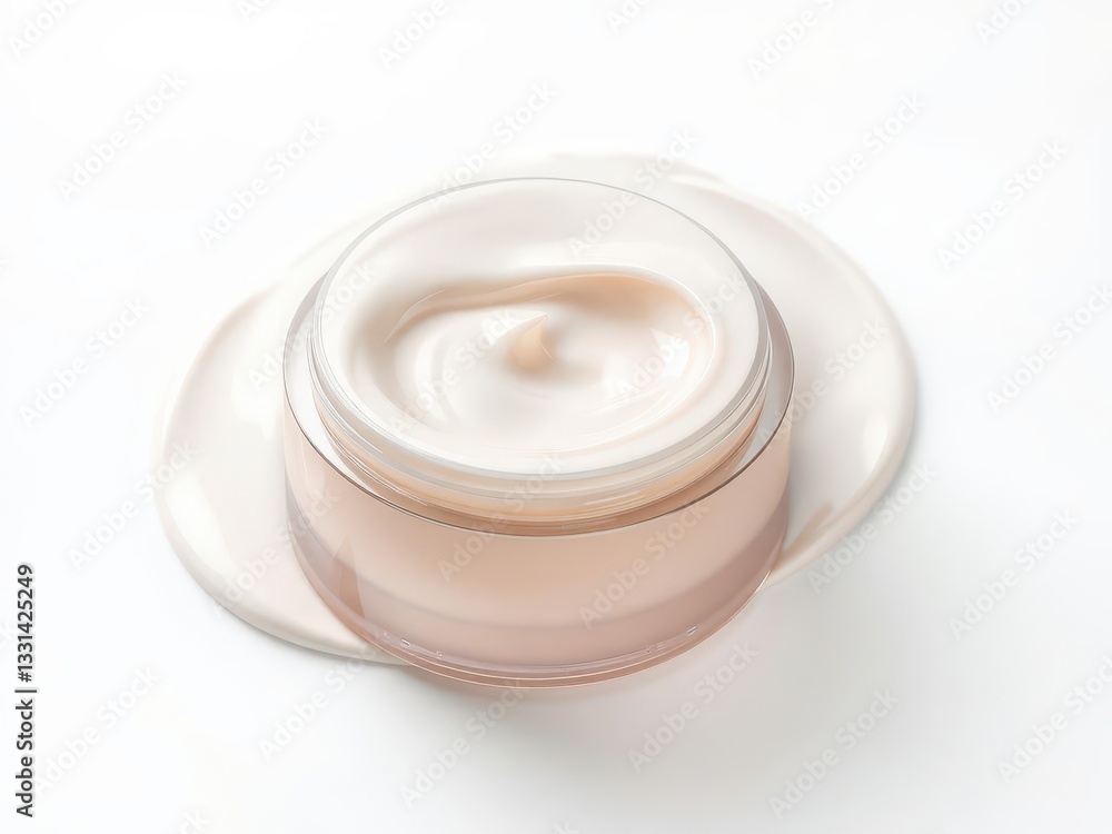 Luxurious cosmetic cream, smooth texture, white background, bottle, product, luxury Luxurious cosmetic cream, smooth texture, white background, bottle, product, luxury