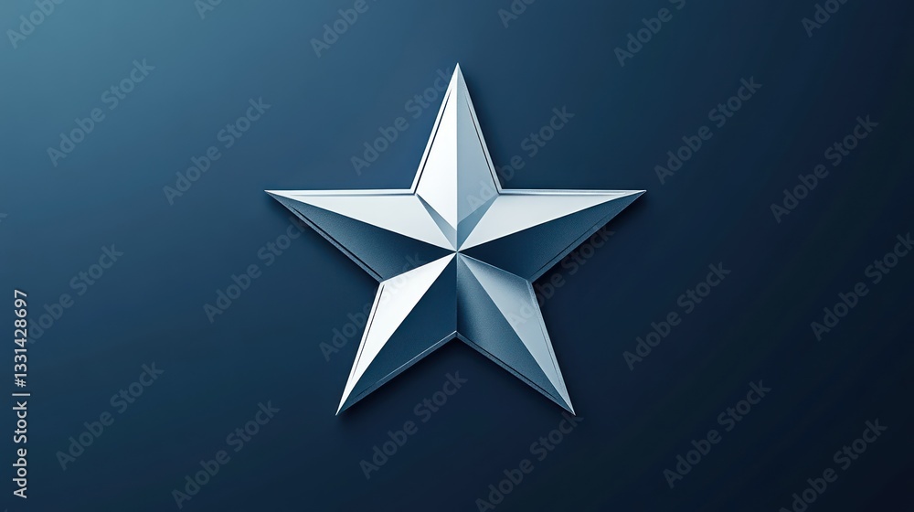 Obraz premium Silver star award dark background