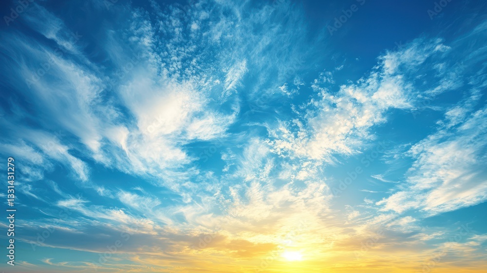 Dramatic sunset sky with clouds Dramatic sunset sky with clouds