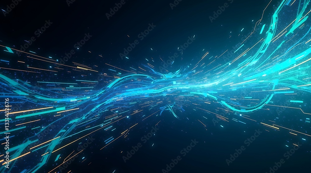 Abstract vibrant futuristic technology background. Generative Ai. Abstract vibrant futuristic technology background. Generative Ai.