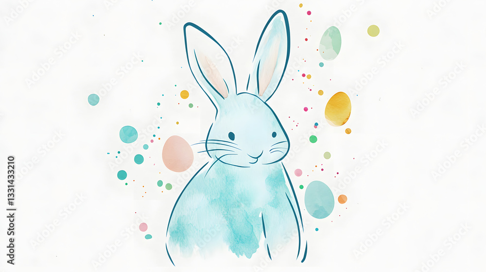 Obraz premium rabbit, cartoon, illustration, fun, cute, design, art, card,easter, egg, decoration, ornament, holiday, celebration, eggs, season, spring, pattern, symbol, design, gift, seasonal