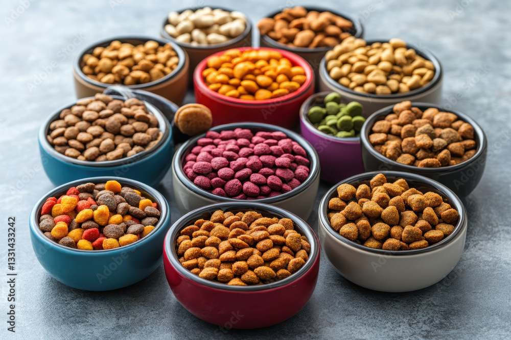 Bowls filled with assorted nuts on a wooden table, including walnuts, pecans, almonds, and cashews, creating a colorful and textured display. Bowls filled with assorted nuts on a wooden table, including walnuts, pecans, almonds, and cashews, creating a colorful and textured display.