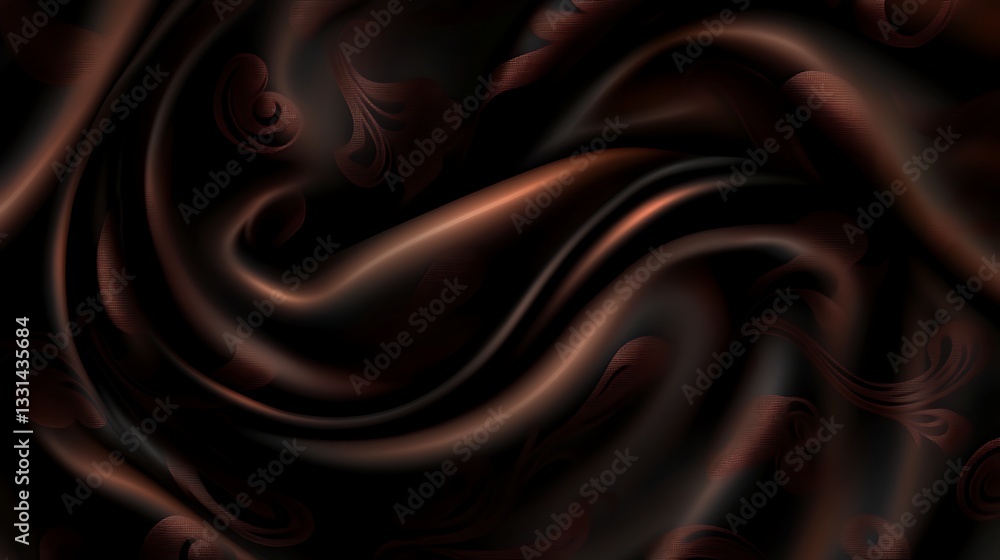 Abstract image of a dark flowing silk fabric surface Abstract image of a dark flowing silk fabric surface