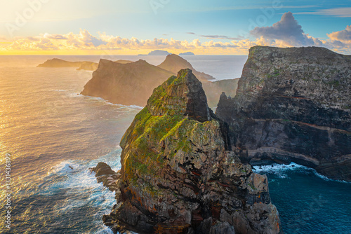 View of one of the best sights of Madeira Island. Cape Ponta de São Lourenço, Madeira Island, Portugal