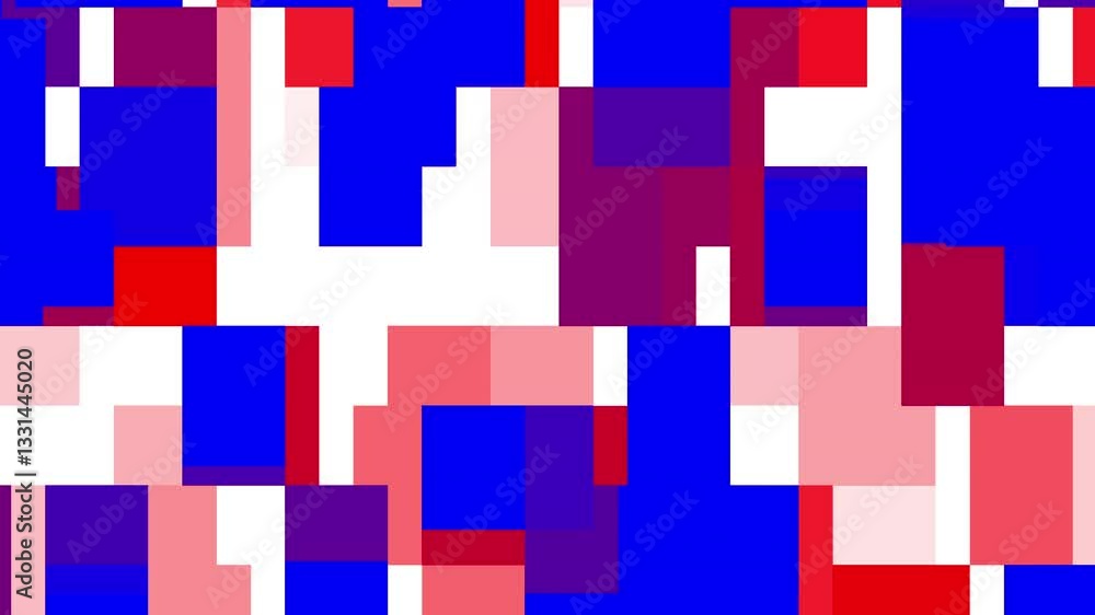 White, red, blue, purple square shape color mixing background, symmetrical random squares, abstract 3D effect, neat modern look. White, red, blue, purple square shape color mixing background, symmetrical random squares, abstract 3D effect, neat modern look.