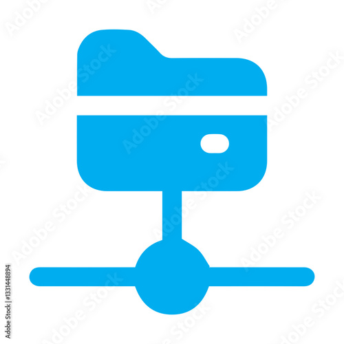 networking blue icon