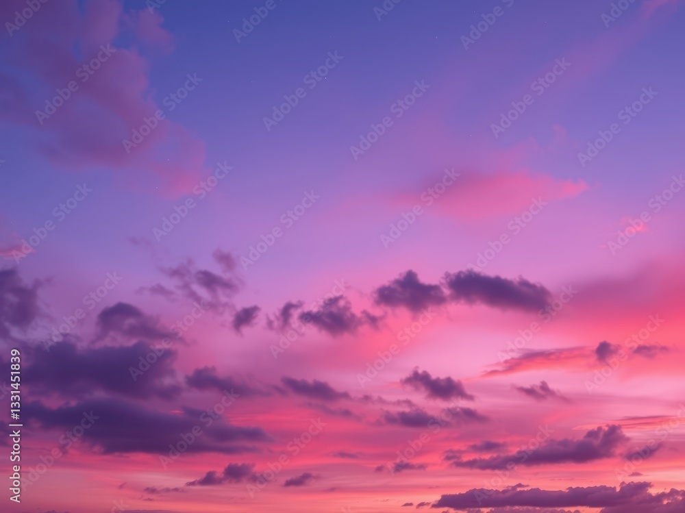 Fototapeta premium Pink and Purple Sunset Sky