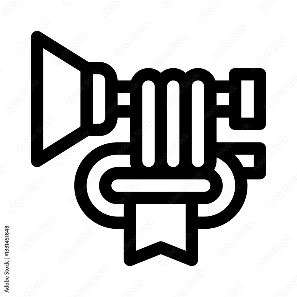 Trumpet line icon Trumpet line icon