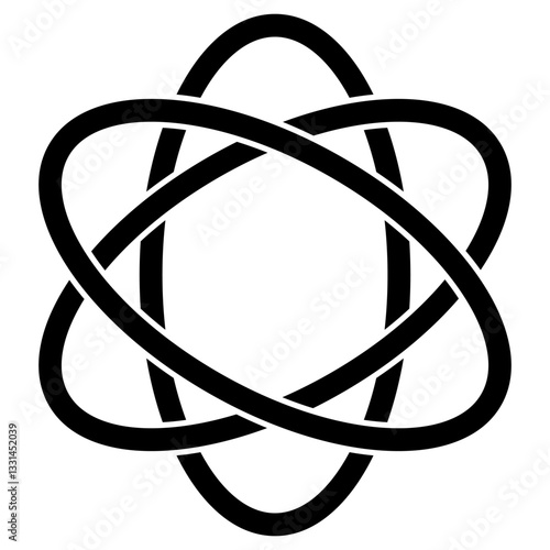 Black elliptical intersecting orbits, Orbiting Pathways Symbol Infinite Connections