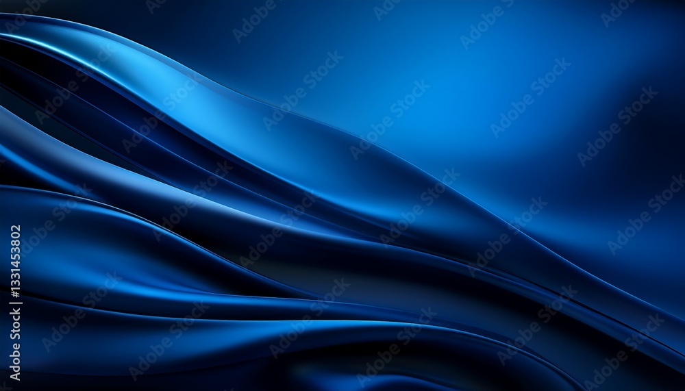 Fototapeta premium Deep royal blue and black blurred gradient with a rich, velvety smooth texture, creating a luxury ambiance