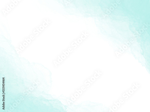 ミントグリーンの滲みのある和風の水彩グラデーションテクスチャフレーム背景景