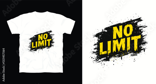 No limit typography t-shirt design