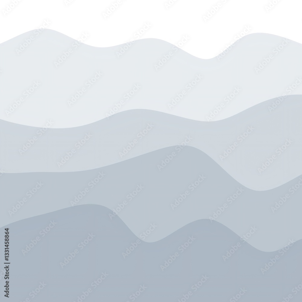 Abstract background with flowing gray wavy shapes creating a sense of calm Abstract background with flowing gray wavy shapes creating a sense of calm