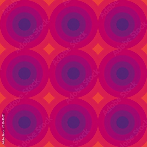 Vibrant psychedelic concentric circles creating optical illusion