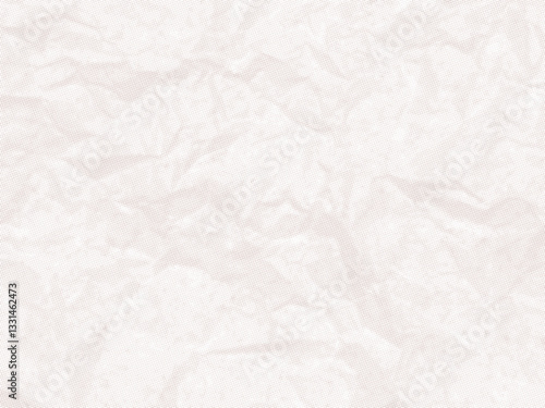 Wrinkled paper texture. Vector halftone pixelated manga background. Light beige neutral color dots bg. Grungy urban backdrop. Horizontal duotone banner. Punk collage template