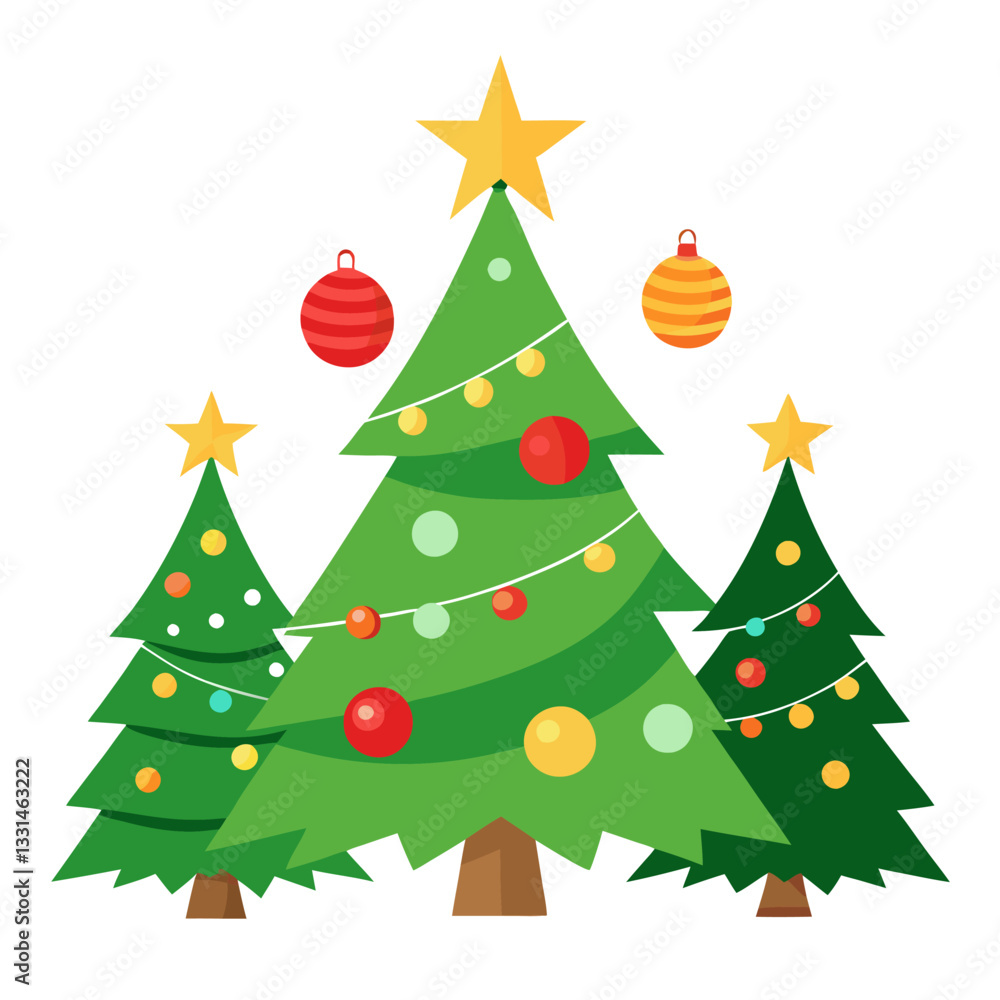 Fototapeta premium christmas tree isolated on white