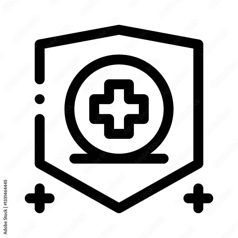 Obraz premium Safe icon line icon