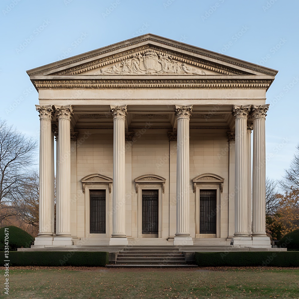 Obraz premium Striking classical architecture with detailed columns and carvings high resolution picture