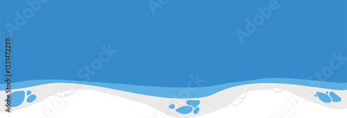Blue water with white waves.