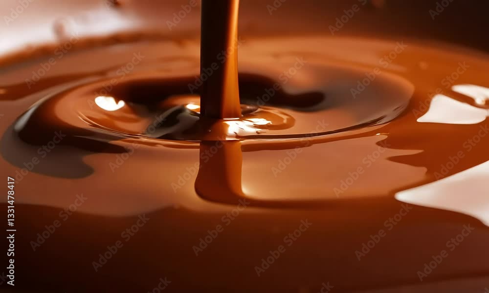 melted chocolate dripping