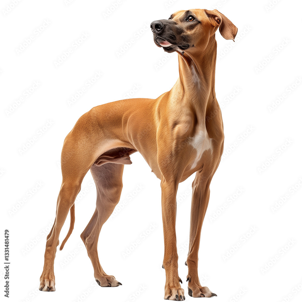 Pharaon hound dog isolated on transparent background. PNG. Generated AI Pharaon hound dog isolated on transparent background. PNG. Generated AI
