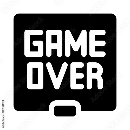 Game over glyph icon