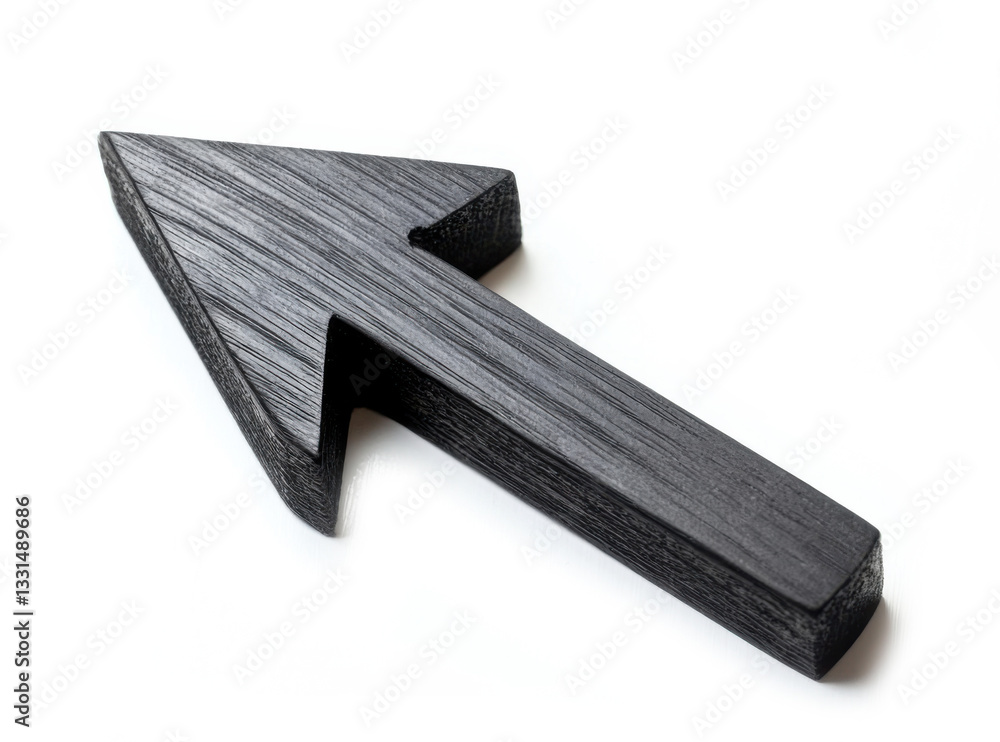 Obraz premium black wooden arrow