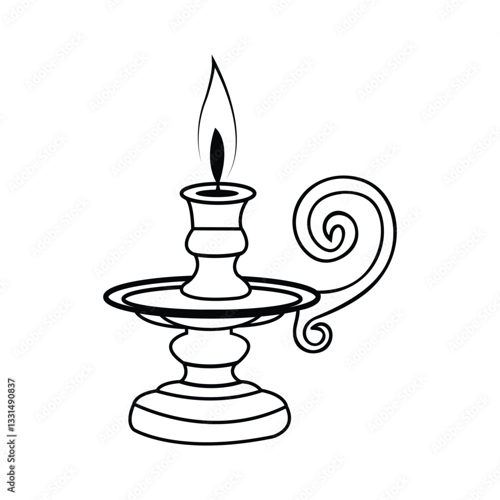 candlestick line art vector illustration candlestick line art vector illustration