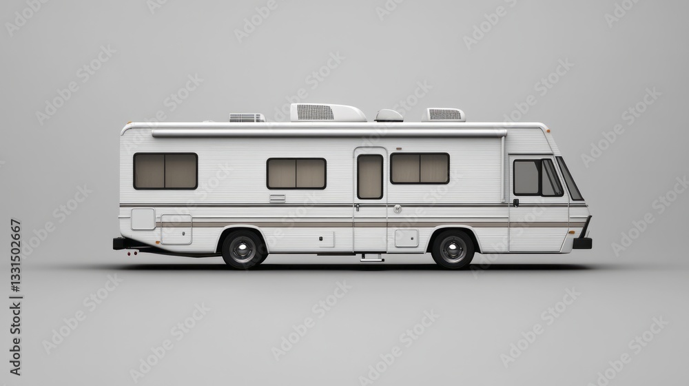 An elegant RV trailer with functional design, this vehicle represents freedom and adventure on the open road An elegant RV trailer with functional design, this vehicle represents freedom and adventure on the open road