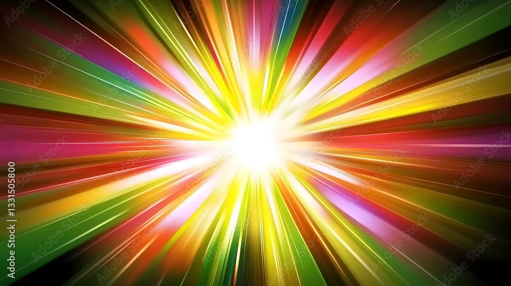 Obraz premium Colorful burst, light speed, abstract background, energy