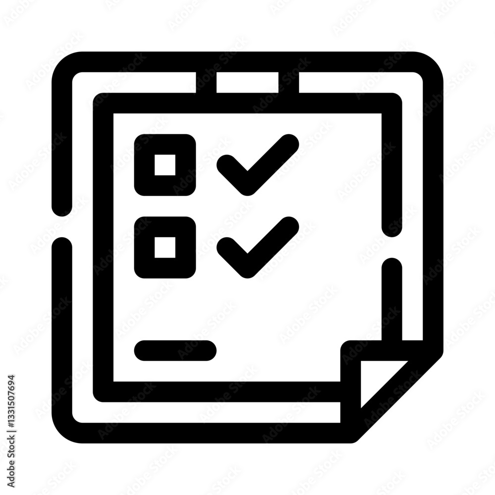 Attendance sheet line icon Attendance sheet line icon