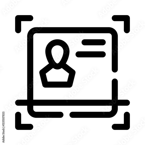 ID Card Scanner line icon