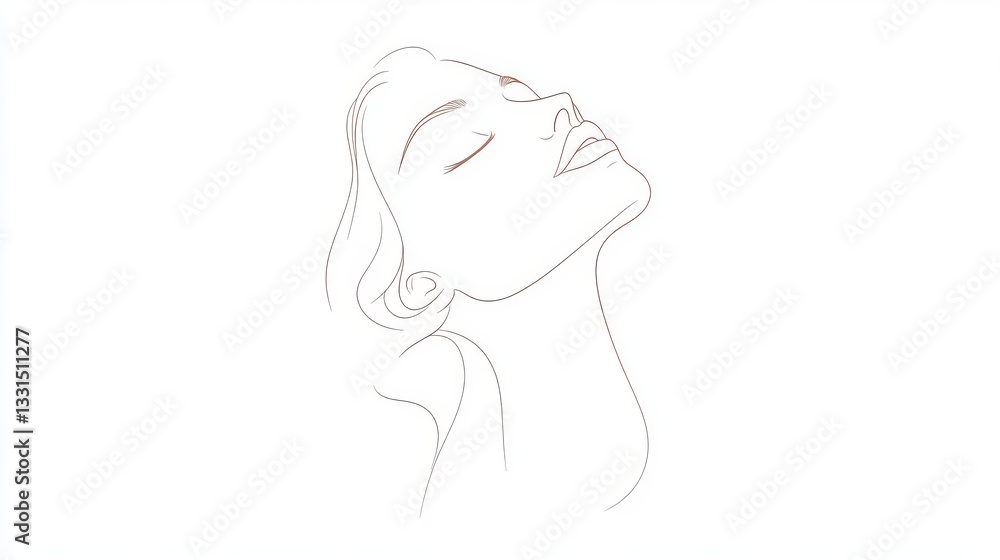 simple monotone black logo of a vector brush border linear illustration of a beautiful woman's face for a beauty salon, on a white background simple monotone black logo of a vector brush border linear illustration of a beautiful woman's face for a beauty salon, on a white background