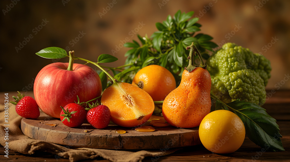 Vibrant Assortment of Fresh Fruits and Vegetables Promoting Healthy Nutrition - World Health Day Vibrant Assortment of Fresh Fruits and Vegetables Promoting Healthy Nutrition - World Health Day