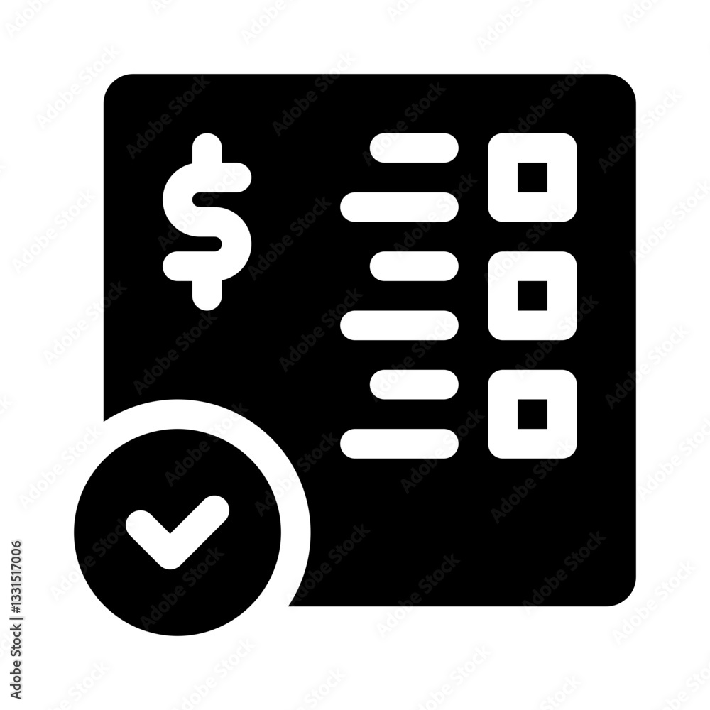 Financial Audit glyph icon Financial Audit glyph icon