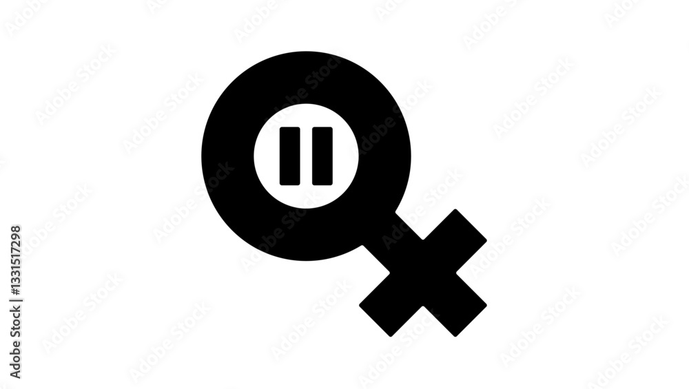menopause symbol, Black Isolated Silhouette menopause symbol, Black Isolated Silhouette